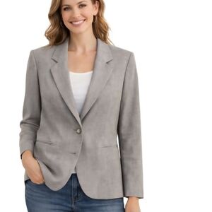Vintage New DeadStock Worsted Wool Blend One Button Blazer Size 10